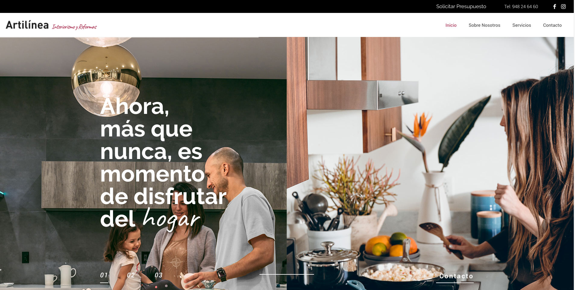Inicio de la web